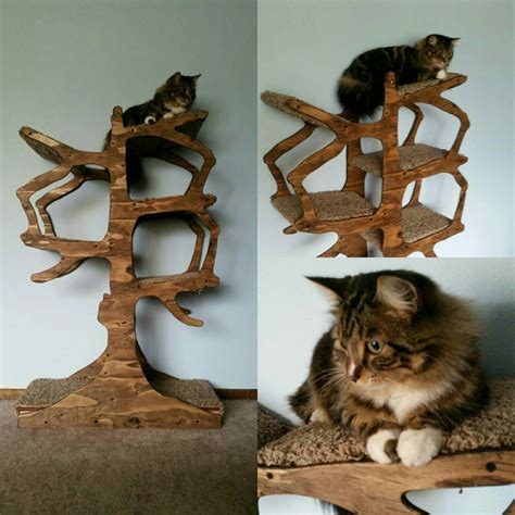 Handmade Cat Tree Shaped Like A Tree Cat Tree Pet Furniture Modern