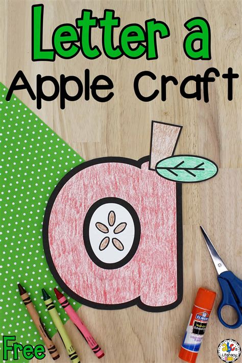 Letter A Apple Craft Lowercase Letter Recognition Activity