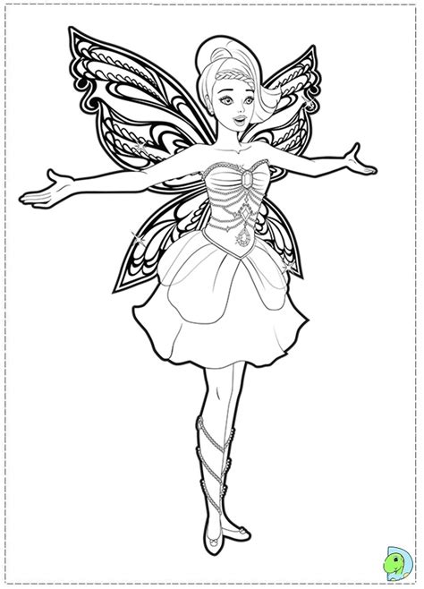 Barbie Mariposa And The Fairy Princess Coloring Page
