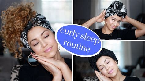 My Curly Hair Sleep Routine Preserve Curls Overnight Youtube