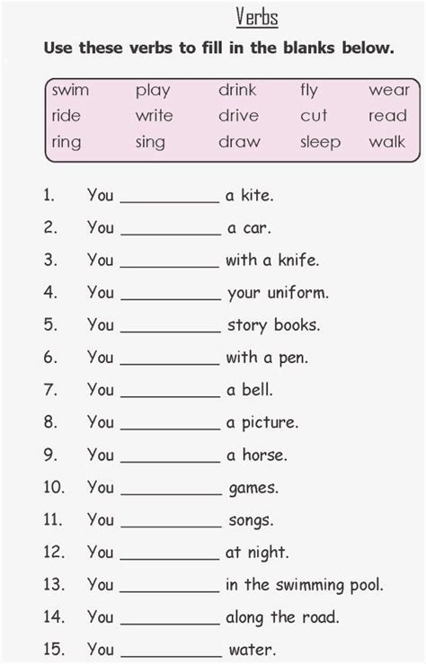 English Worksheets For Grade 2 With Answers