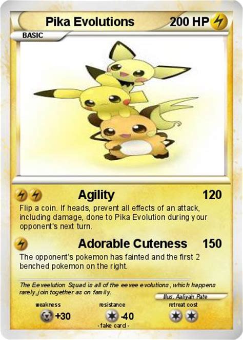 Pokémon Pika Evolutions Agility My Pokemon Card