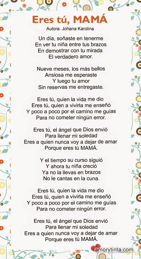 Amor Y Tinta Poemas Para El Día De Las Madres