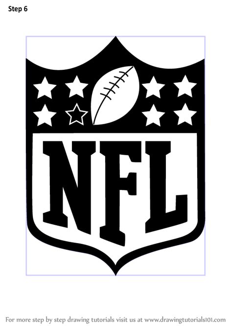 How To Draw Nfl Logo Nfl Step By Step