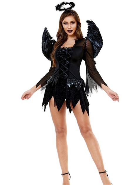 Halloween Dark Angel Cosplay Evil Angel Costume For Women For Sale