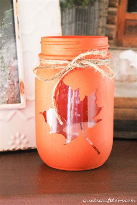 Maple Leaf Mason Jar Mason Jar Crafts Love