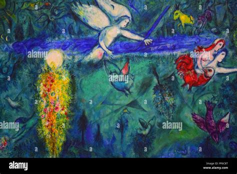 Adam Und Eva Aus Dem Paradies Vertrieben Ein Gemälde Von Chagall In