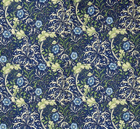 Blue Daisies Design Tapestry Textile By William Morris