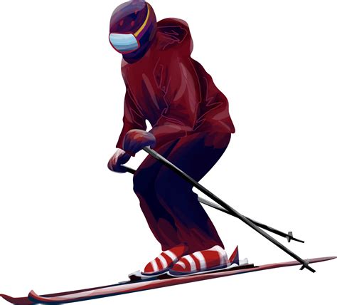Hand Drawn Winter Ski Teenager Png And Psd Clipart Full Size Clipart