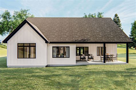One Story 3 Bed Modern Farmhouse Plan With Upstairs Loft 62846dj