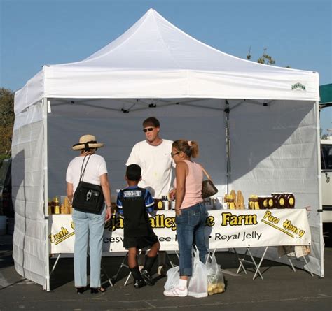 A 10 x 10 canopy tent is much cheaper than a permanent gazebo. Caravan 10 x 10 Displayshade Canopy Value Package + 4 ...
