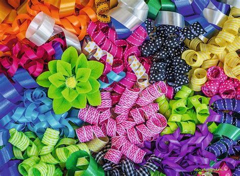 Create and share puzzles using your own photos. Colorful Ribbons, 500 Pieces, Ravensburger | Puzzle Warehouse