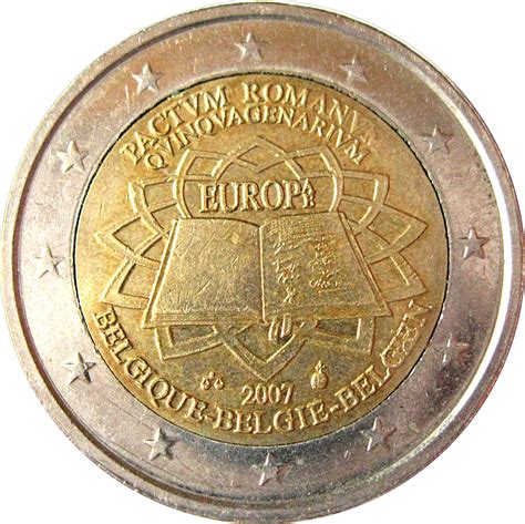 2 Euro Albert Ii Treaty Of Rome Bélgica Numista