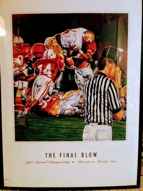 Vintage 1994 Orange Bowl Poster Nebraska Football The Final Blow Joe