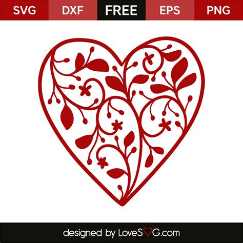 Floral heart | Lovesvg.com
