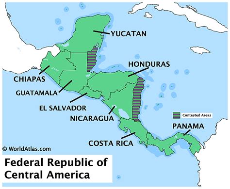 Federal Republic Of Central America Worldatlas