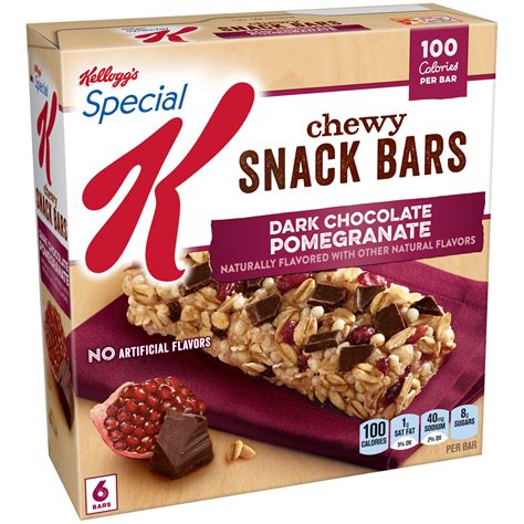Special K Chewy Snack Bars Dark Chocolate Pomegranate 6 Ct