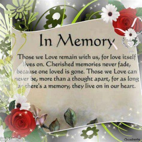 In Memory Quotes And Sayings Memories Quotes In Loving Memory