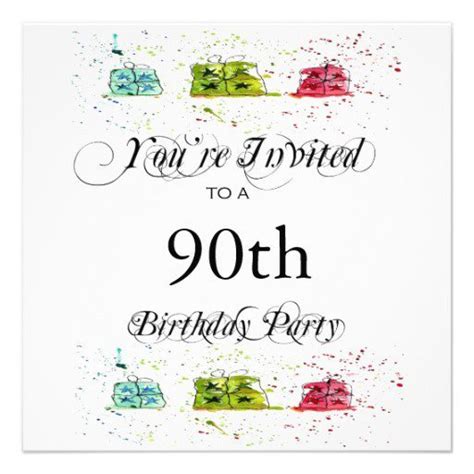 90th Birthday Invitation Templates Invitation Design Blog