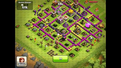 Clash Of Clans Owned By Level 6 Archergiant Queen Youtube