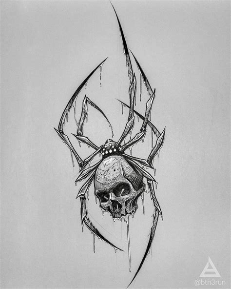 Artskillus Эскизы Тату Рисункиs Photos Creepy Tattoos Spider