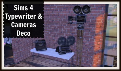 Sims 4 Deco Typewriter And Cameras Dopecherryblossomheart