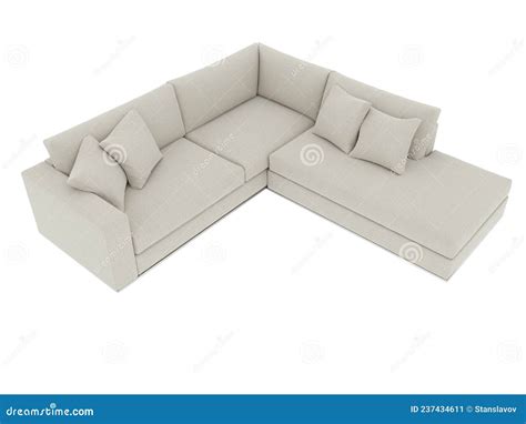 Empty Sofa Without Background With Selection In Paths In Photoshop