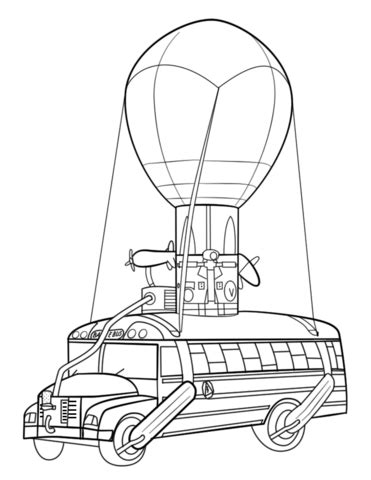 fortnite battle bus coloring page  printable coloring pages