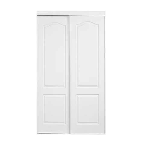 Looking to install sliding doors for your pantry? TRUporte 47 in. x 80 in. 109 SeriesPrimed 2 Panel Arched ...