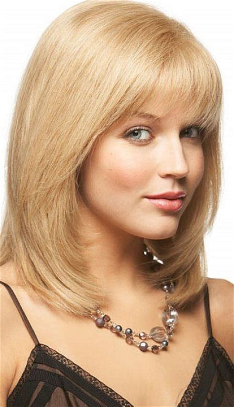 Lovely Shoulder Length Layered Bob Hairstyles With Bangs