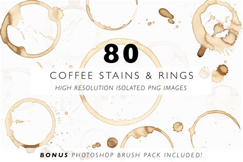 Download 80 Coffee Stains, Rings & Splatters ~ Graphic Objects ~ Creative Market
