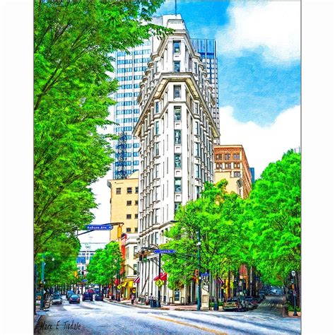 Downtown Atlanta The Flatiron Building Art Print By Mark Tisdale