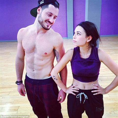 Pretty Little Liars Janel Parrish Rehearses For Dwts With Val Chmerkovskiy Daily Mail Online