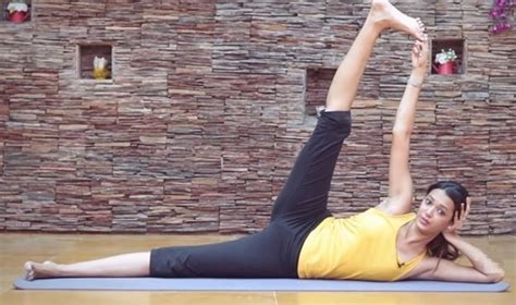 Pose Of The Week Side Reclining Leg Lift Pose Beginner My Yoga Zone