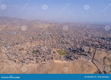 Aerial View Of San Juan De Miraflores In Lima Stock Photo Image Of