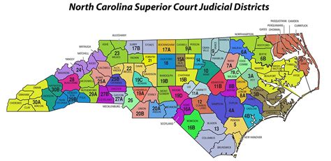Nc Counties Court Map Only Business North Carolina