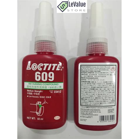 Loctite 609 Retaining Compound Cylindrical Bonding 50ml 23412