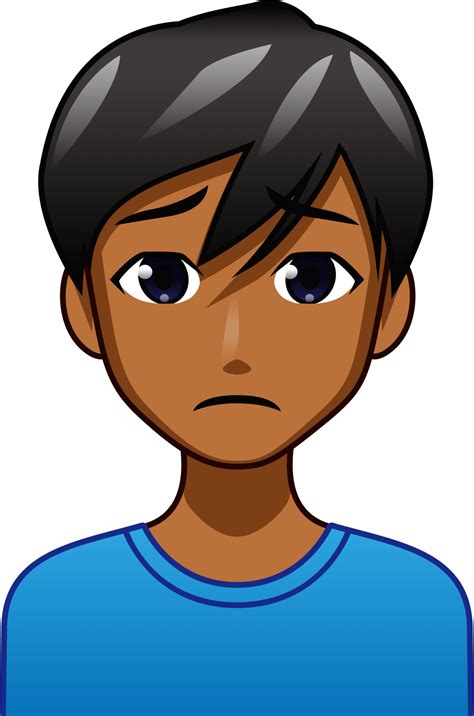 Man Frowning Brown Emoji Download For Free Iconduck