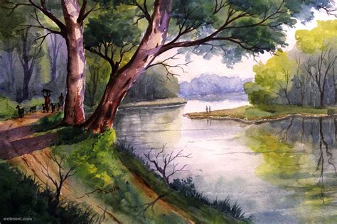 Get 19 Beautiful Scenery Paintings Watercolor Easy