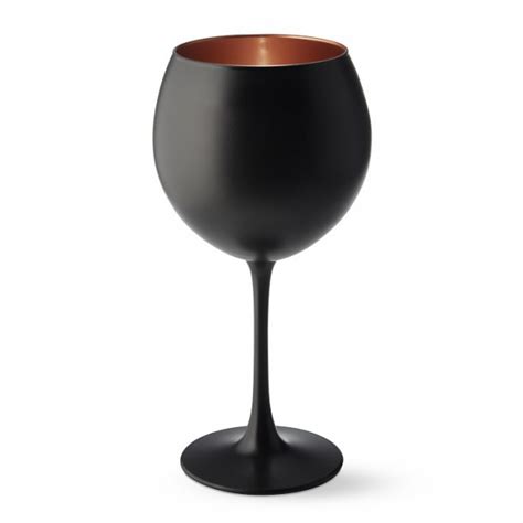 Black Matte And Copper Wine Glasses 4 Aisle Society