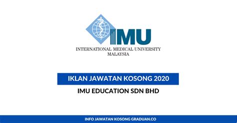 Foundation in science, imu education sdn bhd (2014). Permohonan Jawatan Kosong IMU Education Sdn Bhd • Portal ...