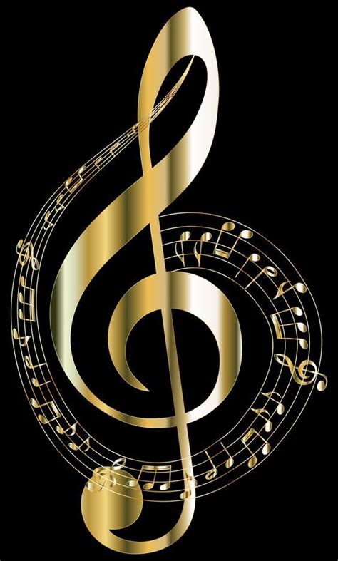 Gold Musical Notes Typography 2 By Gdj Music Wallpaper Art Music