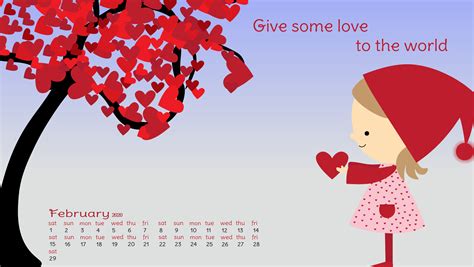 In a need of a pretty (and free!) printable february 2021 calendar? February-2020-Desktop-Screensaver.png (2521×1421) in 2020 | Screen savers, February, Calendar
