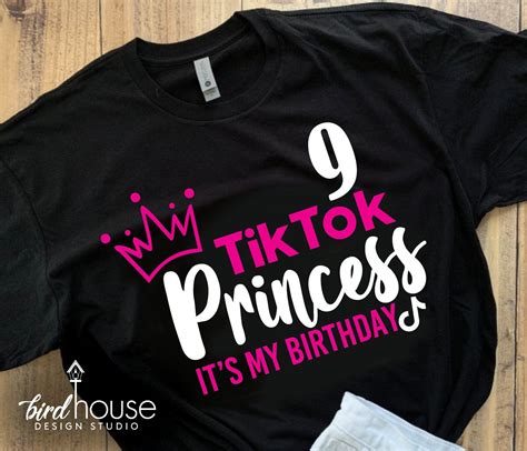 Tiktok Queen Princess Its My Birthday Shirt Cute Kids Dance Challenge