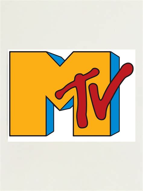 Mtv 90s Logo Photographic Print By Spider Mayne Redbubble