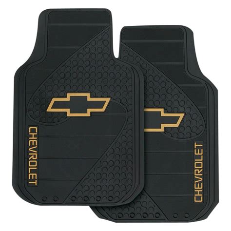 Plasticolor® 001381r01 1st Row Black Rubber Floor Mats With Gold