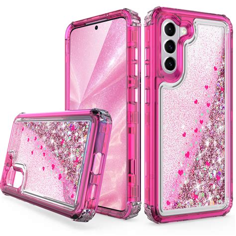 For Samsung Galaxy S21 Fe 5g Clear Phone Case Glitter Sparkle Liquid