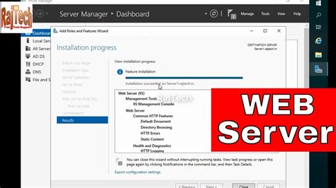 Install Web Server In Windows Server Rajtech Youtube