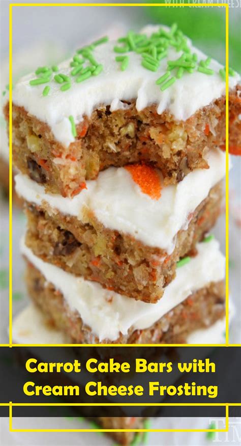 Best Recipes Carrot Cake Bars With Cream Cheese Frosting Carrot Cake