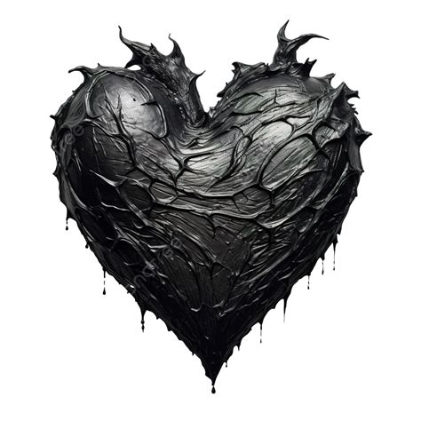 Illustration Of A Black Heart Love Heart Black Png Transparent Image